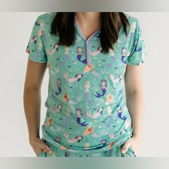 Little Sleepies‎ Mermaid Magic Women's Short Sleeve Pajama Top XXL New - Picture 1 of 2